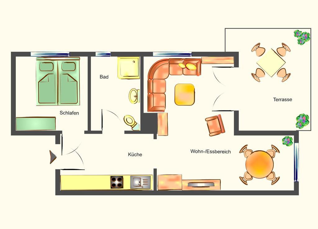 Apartment Ferienidyll 1 Heringsdorf  Exteriör bild